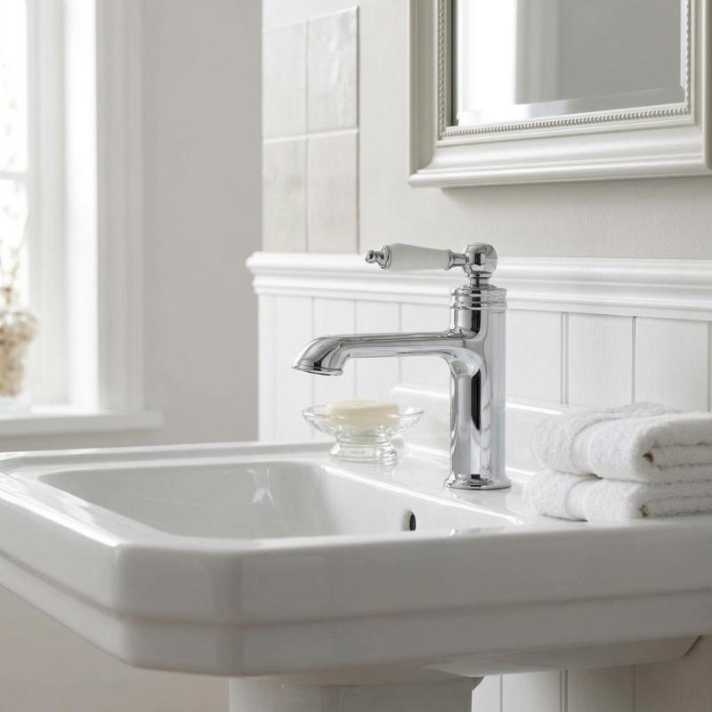 Aquanello Heritage Manor Klassieke Nostalgische Wastafelmengkraan Chroom CR-1001-HM
